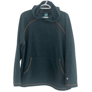 Vtg Alf Kuhl Alfpaca Fleece Hoodie Mens Large Teal Pullover Pocket Lounge Winter